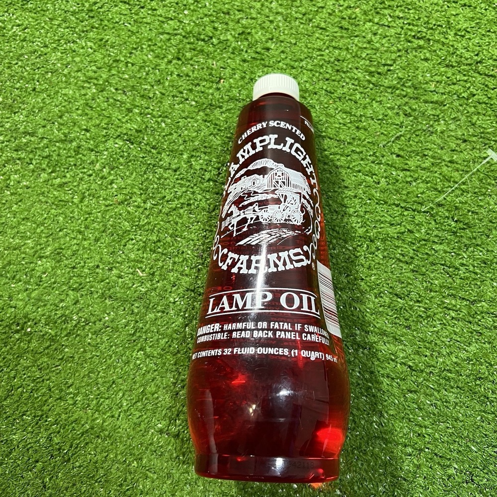 Vintage Red Lamp Oil 32 Oz Lamplight Farms Cherry Scented Oil Lamp Refill Sealed